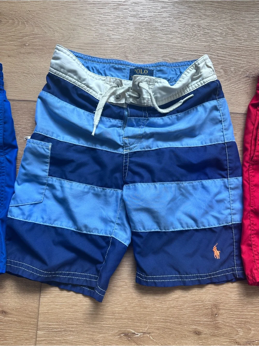 Polo by Ralph Lauren Kids 3-Pack Swim Shorts - Blue, Navy, Red